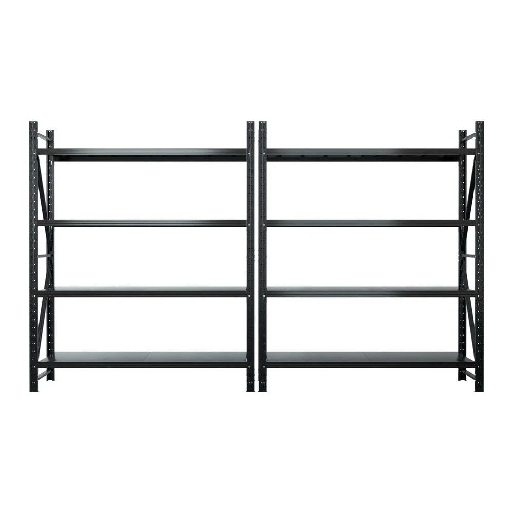 Giantz 4Mx2.4M Garage Shelving Warehouse Rack Black - Tools