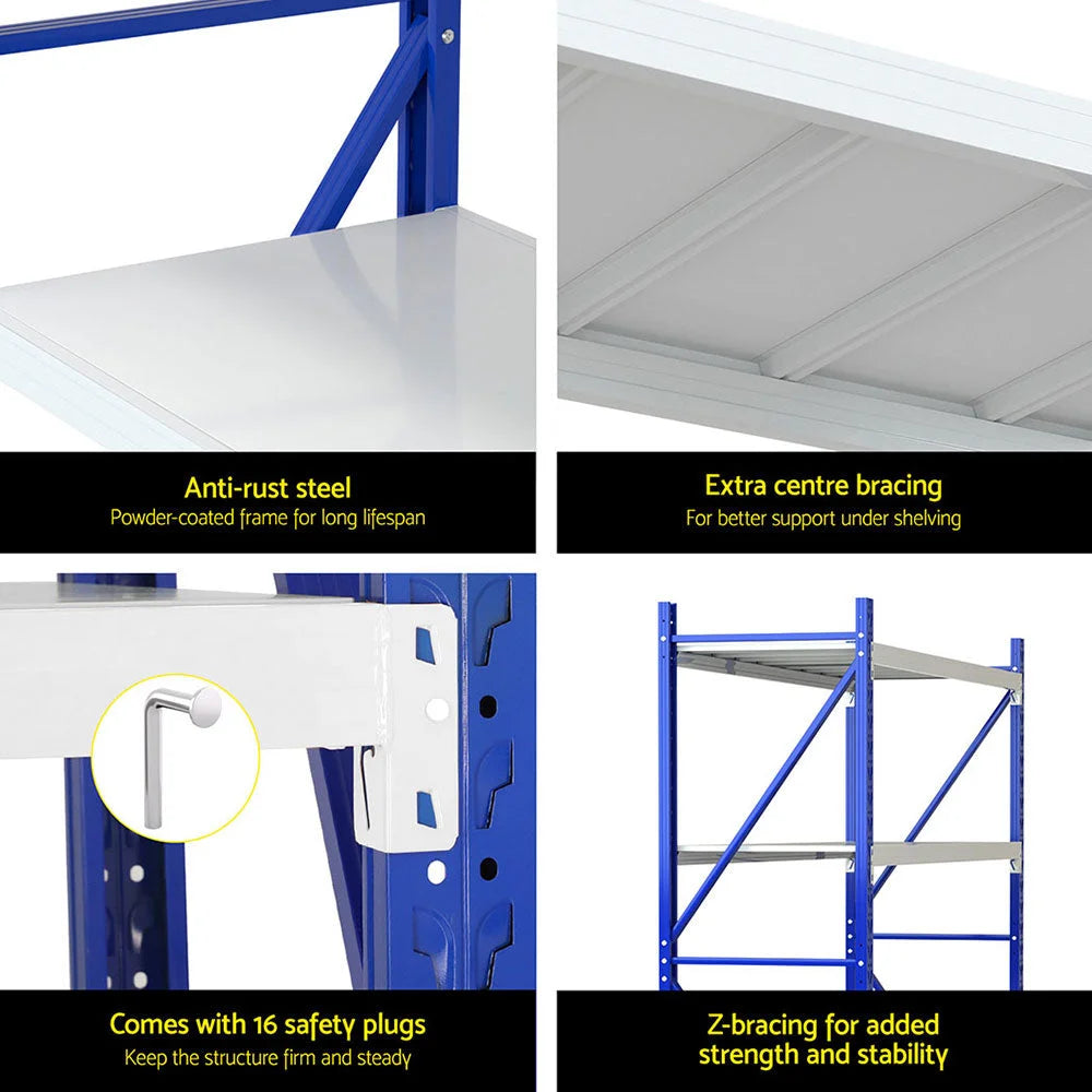 Giantz 4Mx2M Garage Shelving Warehouse Rack Blue - Tools >