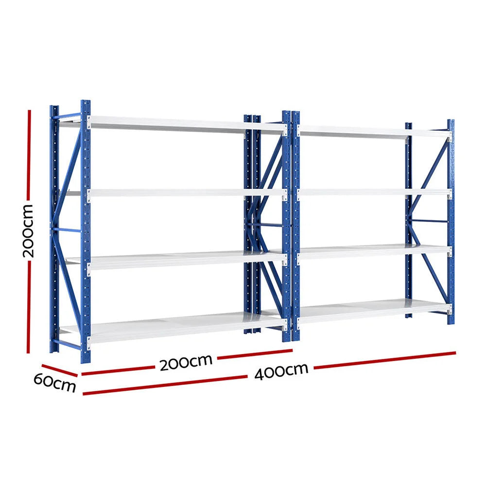 Giantz 4Mx2M Garage Shelving Warehouse Rack Blue - Tools >