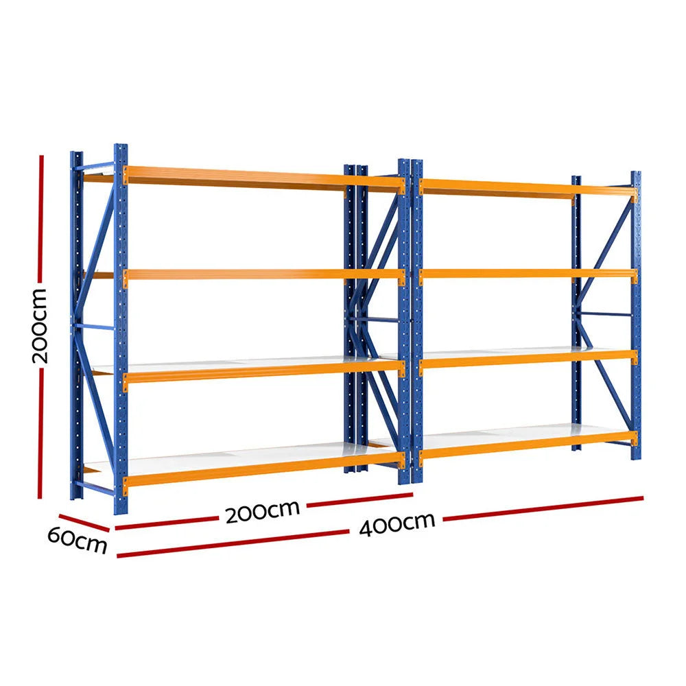 Giantz 4Mx2M Garage Shelving Warehouse Rack Orange - Tools
