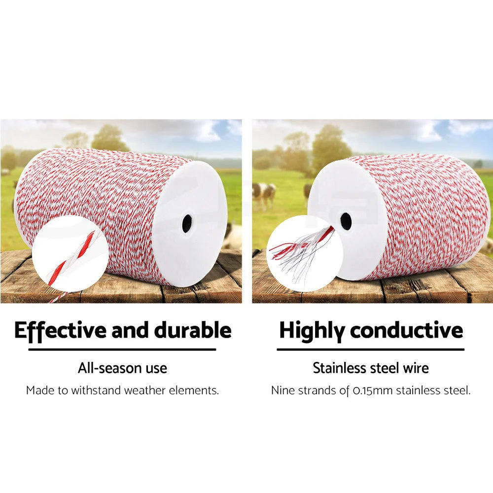Giantz Electric Fence Poly Wire 1000M - Pet Care > Farm