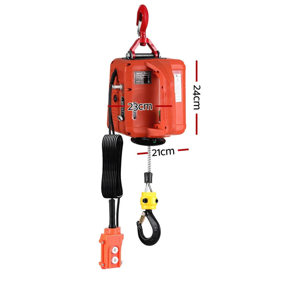 Giantz Electric Hoist Winch 500KG Wired/Wireless Remote