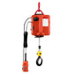 Electric hoist winch with remote control and digital control panel