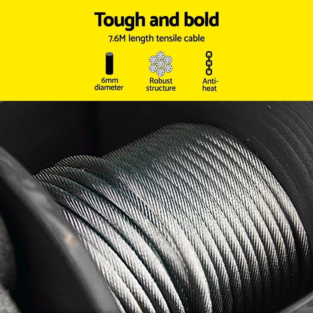 Giantz Electric Hoist Winch 500KG Wired/Wireless Remote