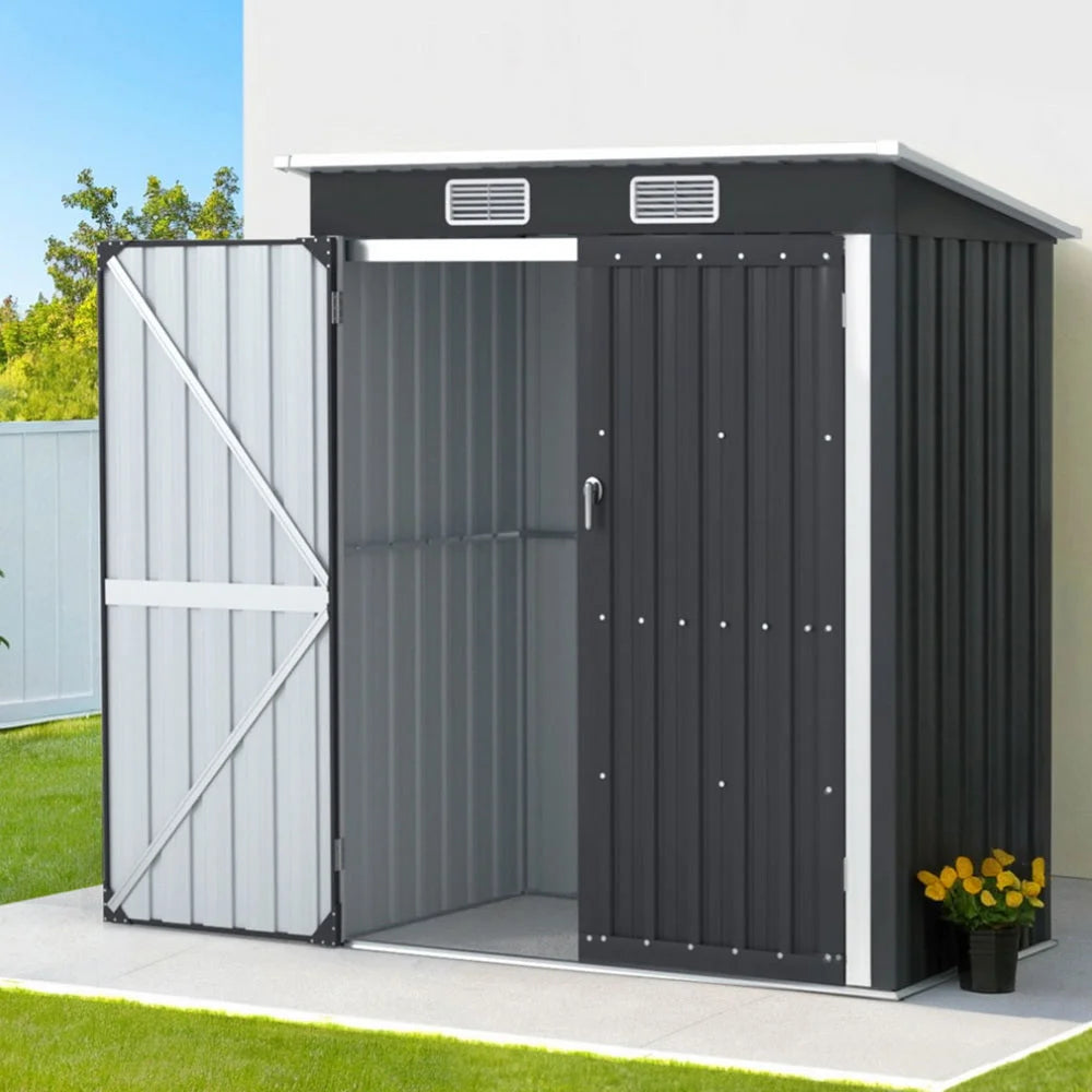 62x1m outdoor storage shed with outdoor tool storage and roof frame
