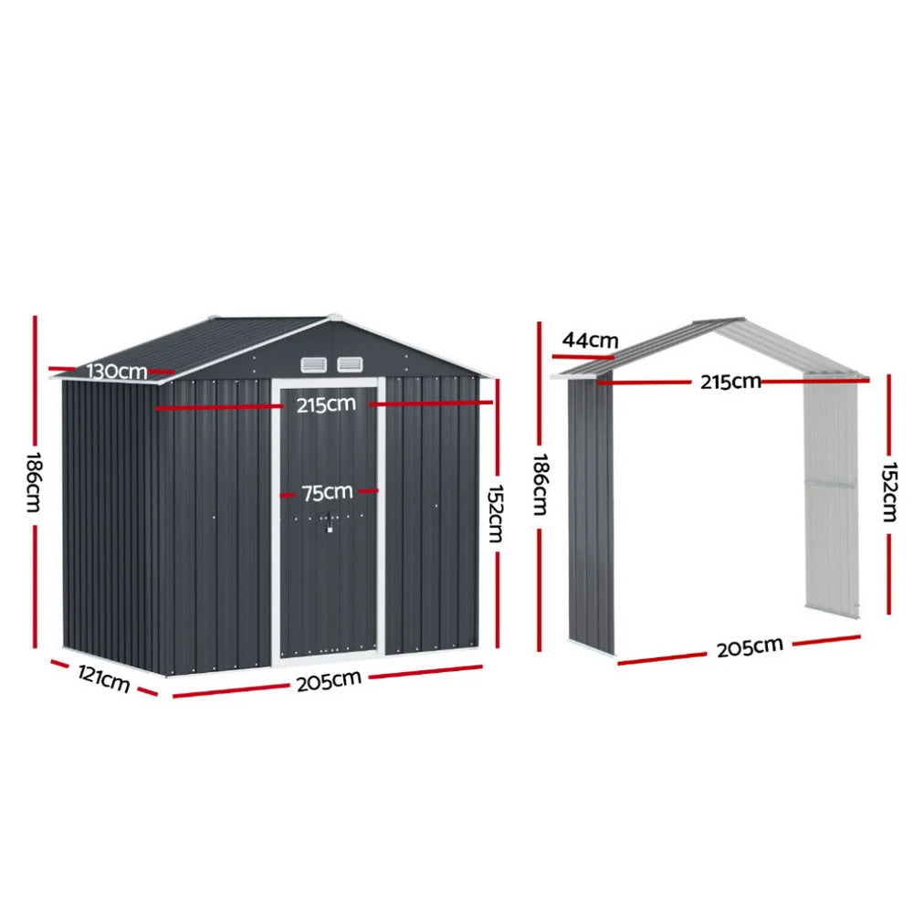 Giantz Garden Shed Outdoor Storage 2.15x1.74M Tool Workshop