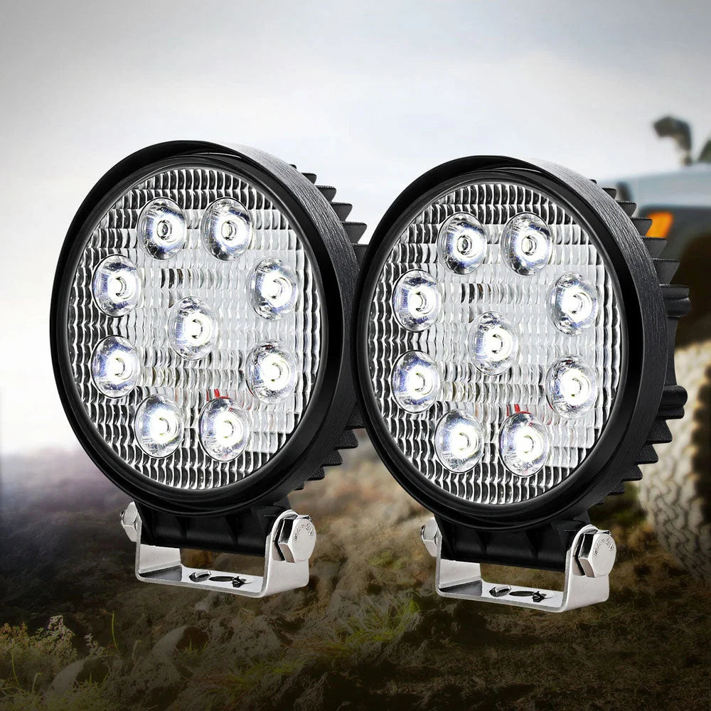 Giantz Pair LED Driving Lights 4.5 Inch Flood Spot Lights