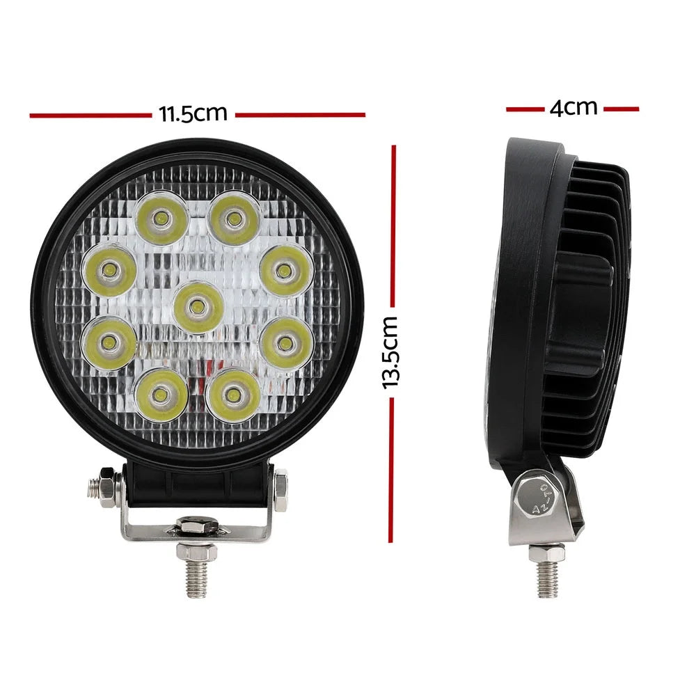 Giantz Pair LED Driving Lights 4.5 Inch Flood Spot Lights