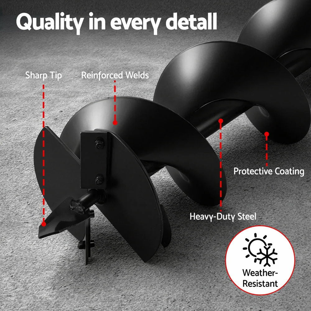 Giantz Post Hole Digger Auger Drill Bit 200mm with 80cm