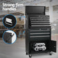 Workshop tool cabinet with drawer storage and cupboard doors