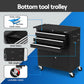Workshop tool cabinet with doors and organised storage compartments