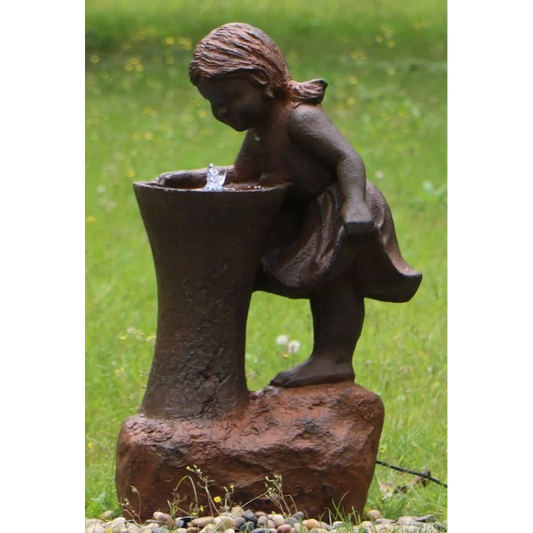 Girl at Water Fountain