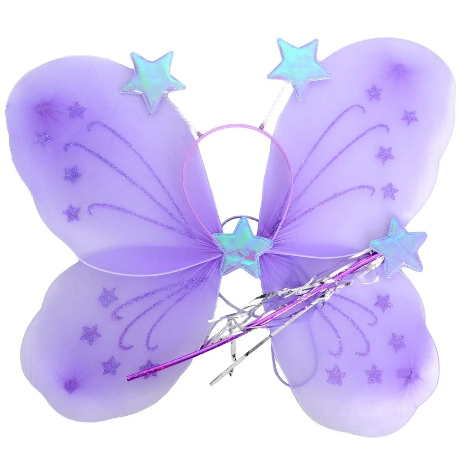 Girls Kids Angel Fairy Butterfly Wing Fancy Princess