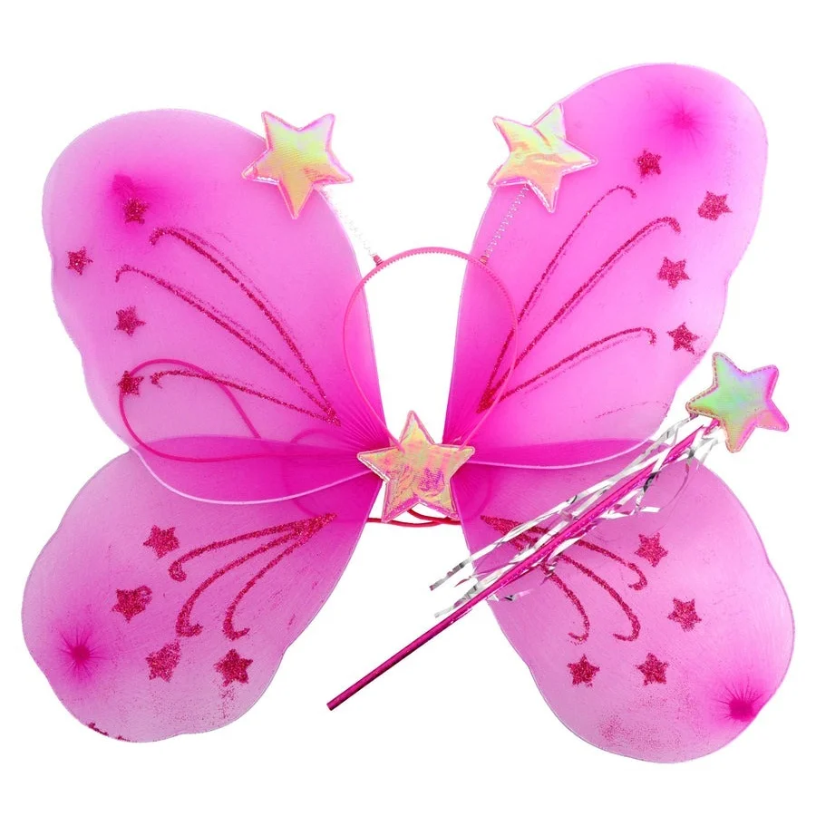 Girls Kids Angel Fairy Butterfly Wing Fancy Princess Party