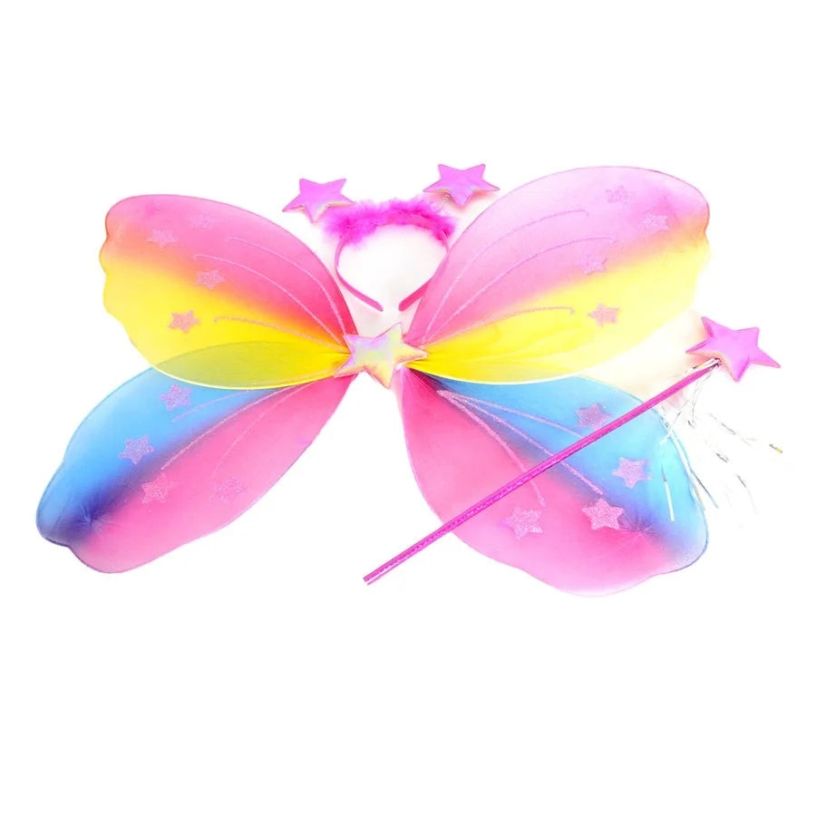 Girls Kids Angel Fairy Butterfly Wing Princess Party
