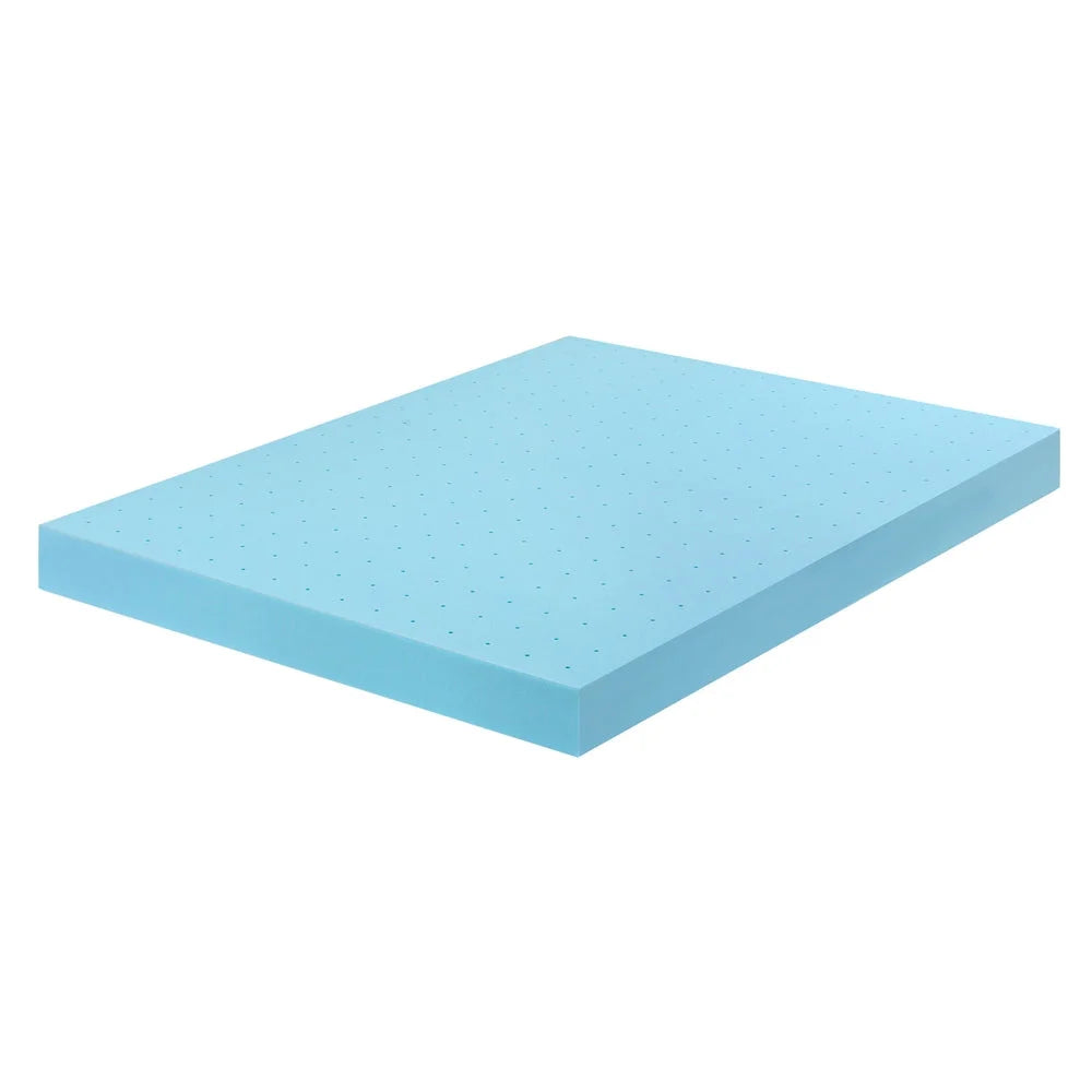 Foam 12cm mattress topper with rolled foam edge and fabric casing