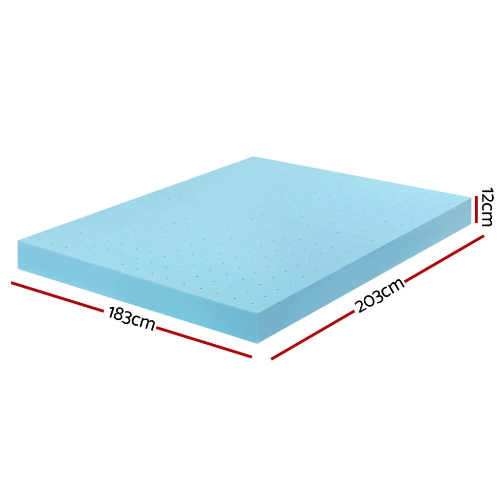 Foam 12cm mattress topper with cooling gel layer and cover texture