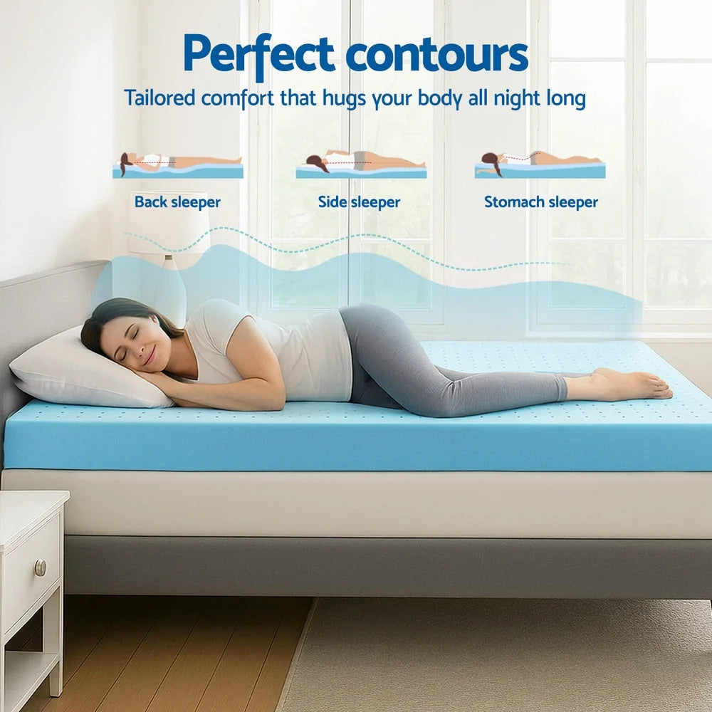 King cool gel memory foam bamboo cover mattress topper