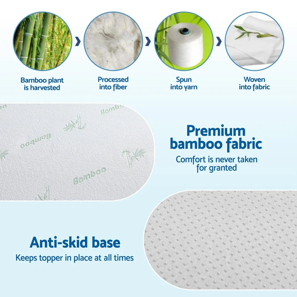 Giselle 12cm Memory Foam Mattress Topper Ventilated Cool