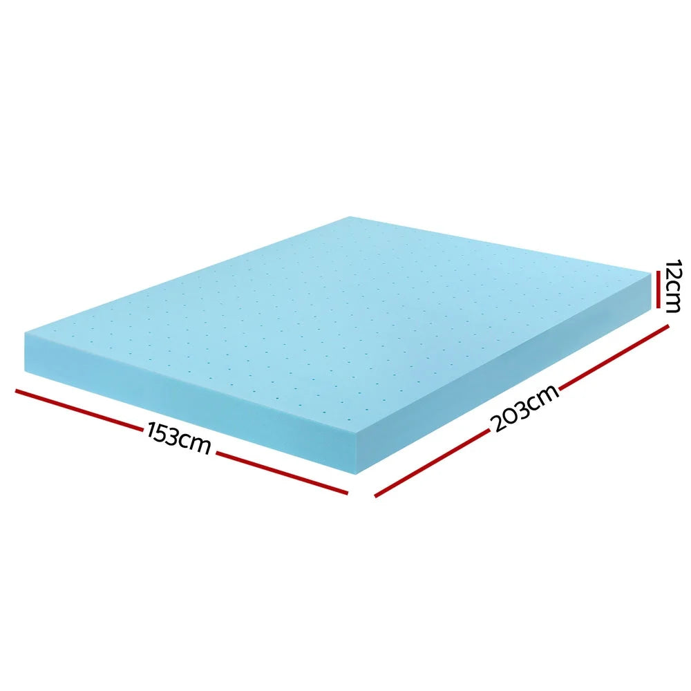 Giselle 12cm Memory Foam Mattress Topper Ventilated Cool