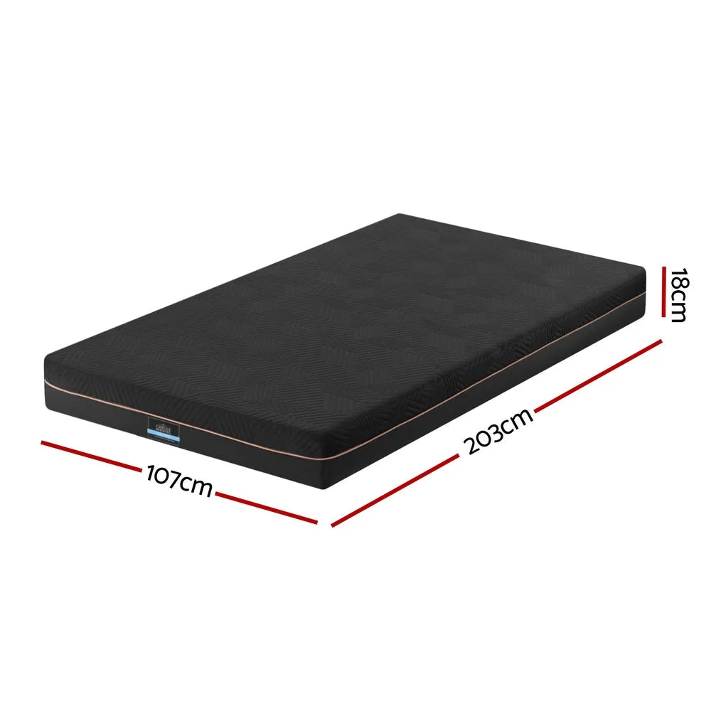 Green foam 18cm mattress with bedroom mattress cover and side stitching