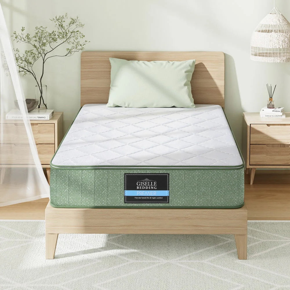 Charcoal foam 25cm mattress with bedroom mattress cover and side stitching
