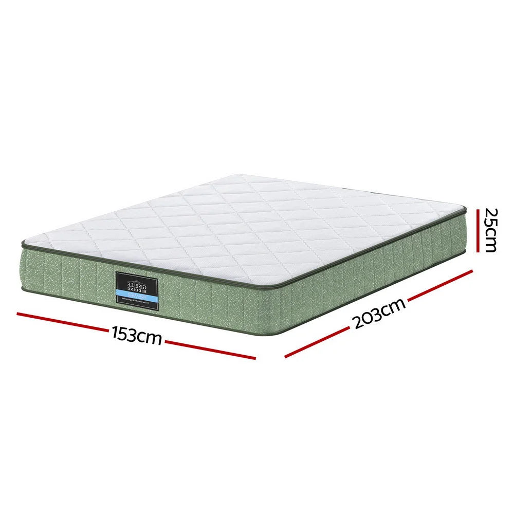 Giselle 25cm Memory Foam Mattress Dual Layer Zipper Cover