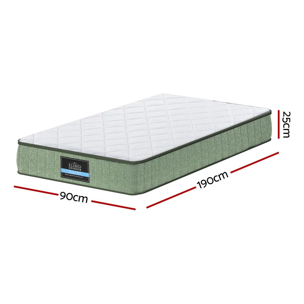 Giselle 25cm Memory Foam Mattress Dual Layer Zipper