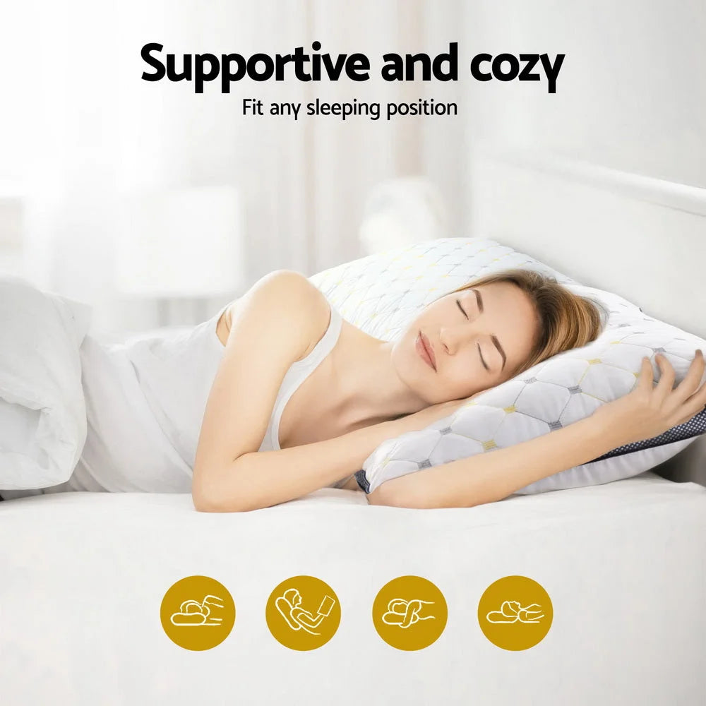 Pillows microfibre bedding with caster wheels and side handle rail