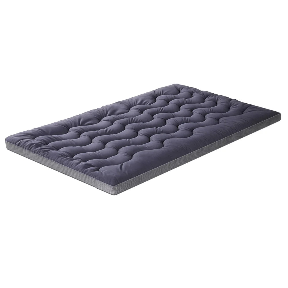 Charcoal bamboo 5cm mattress topper with layered foam surface