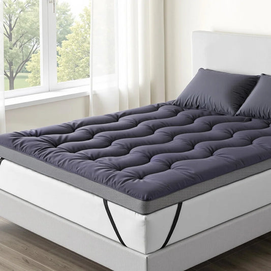 Charcoal bamboo 5cm mattress topper with foam layer for bedroom mattresses