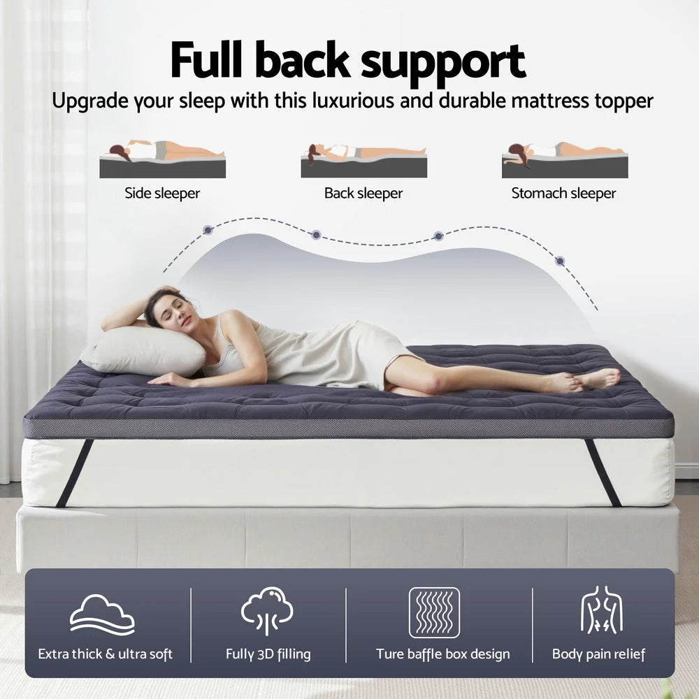 Giselle 5cm Mattress Topper Pillowtop toppers Bamboo
