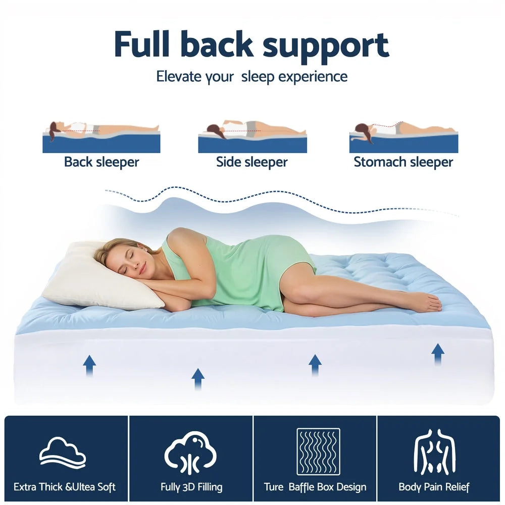 5cm mattress topper with ventilated gel foam surface