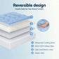 5cm mattress topper with rolled foam edge and fabric casing