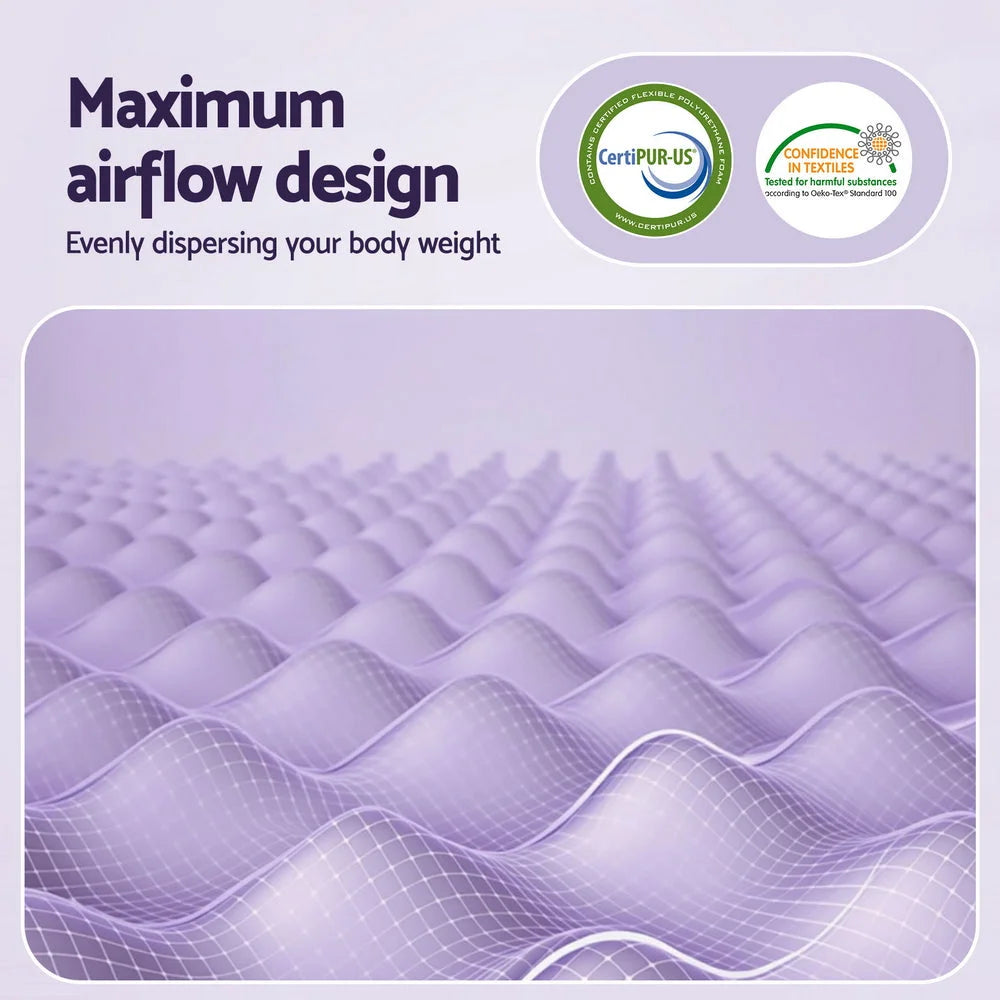 Giselle 5cm Memory Foam Mattress Topper Lavender Infused