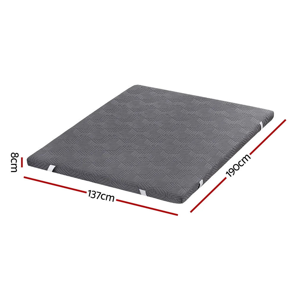 Mattress topper with memory foam gel dual layer