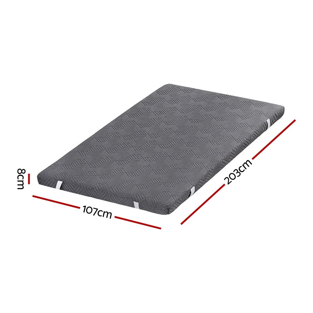 Giselle 8cm Memory Foam Mattress Topper Gel Dual Layer