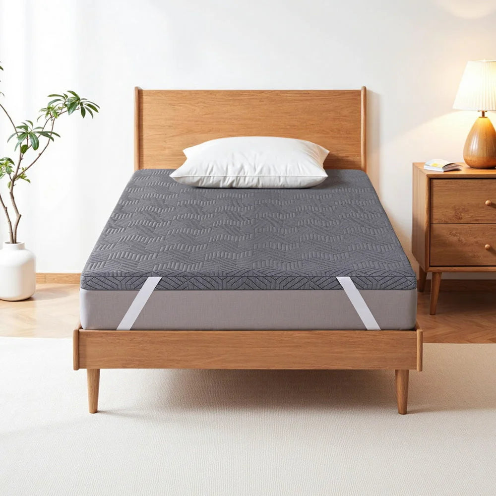 Giselle 8cm Memory Foam Mattress Topper Gel Dual Layer Foam