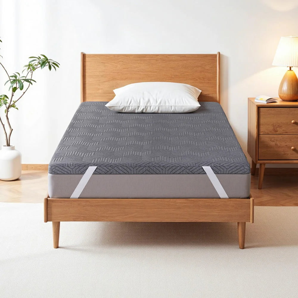 Giselle 8cm Memory Foam Mattress Topper Gel Dual Layer Foam