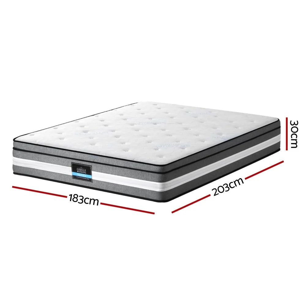 Foam 30cm pocket spring mattress with bedroom mattress cover and side stitching