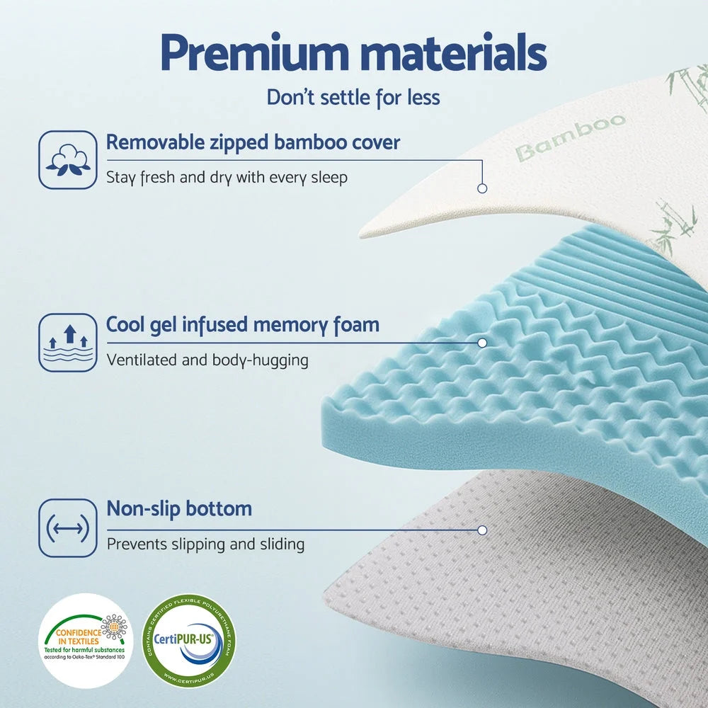 Giselle Bedding 5cm Memory Foam Mattress Topper 7-Zone King