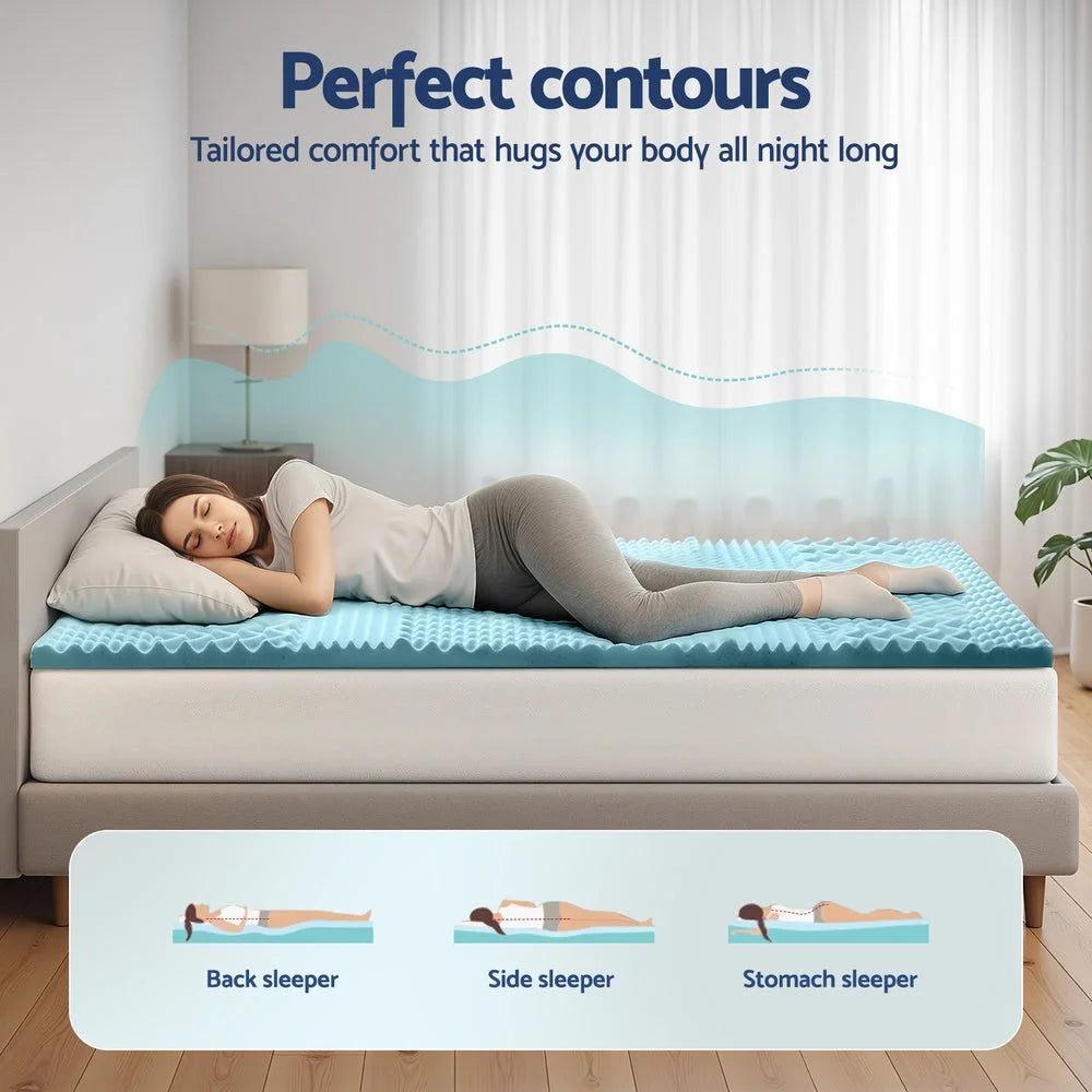 Giselle Bedding 5cm Memory Foam Mattress Topper 7-Zone King
