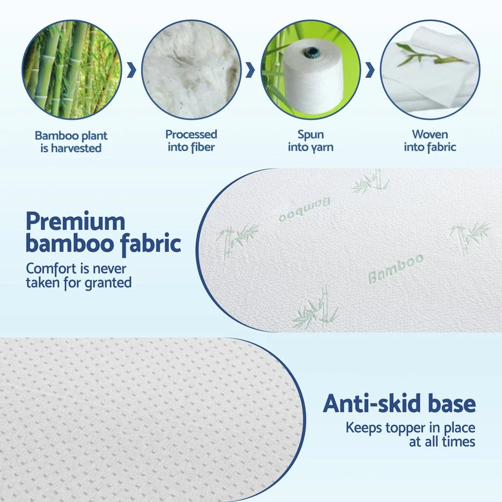 Giselle Bedding 5cm Memory Foam Mattress Topper 7-Zone King