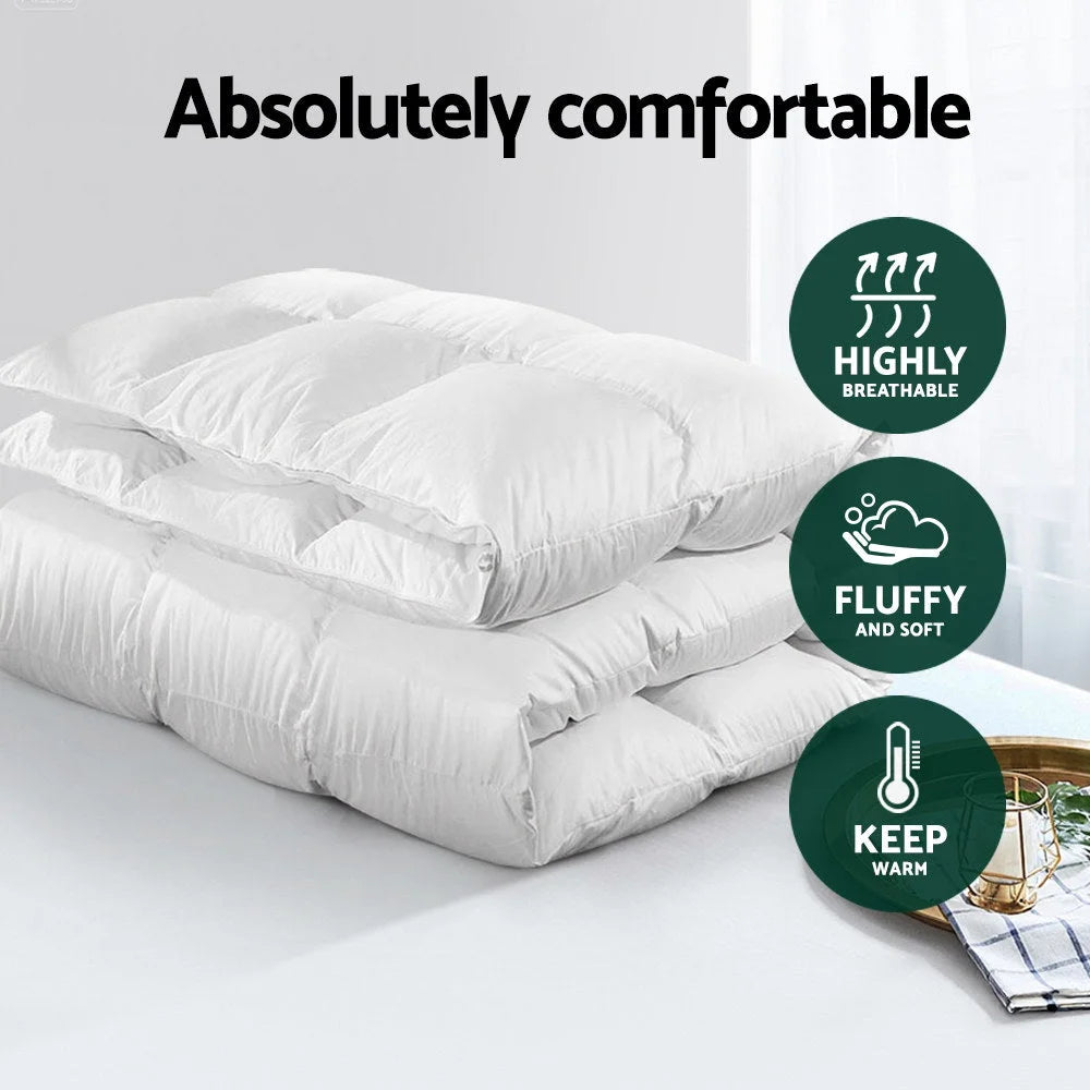 Giselle Bedding 700GSM Duck Down Feather Quilt Duvet Doona