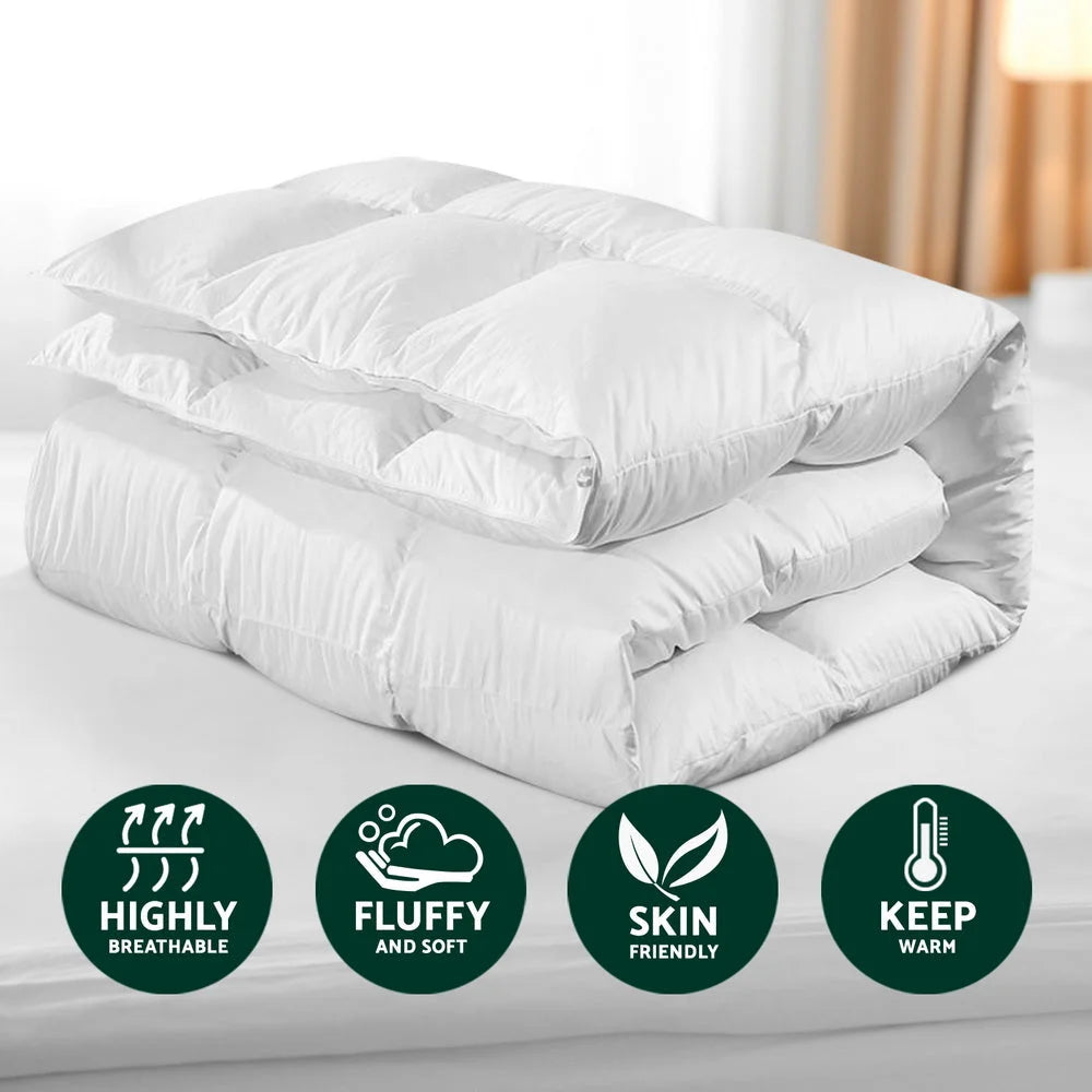 Bedding goose down with feather quilt winter blanket duvet