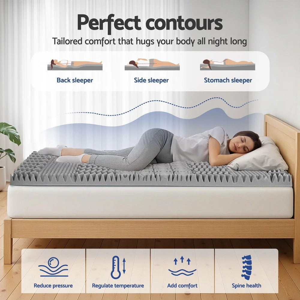 Giselle Bedding 8cm Memory Foam Mattress Topper 7-Zone