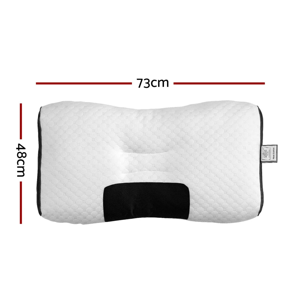 48x73cm bedding contour pillow with side edge stitching and layered fabric