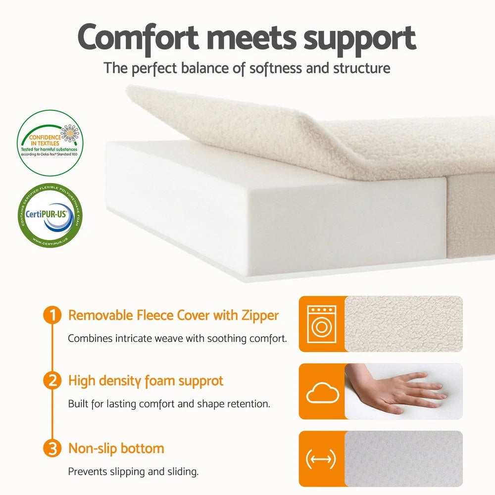 Giselle Bedding Foldable Mattress Fleece Portable 3-fold