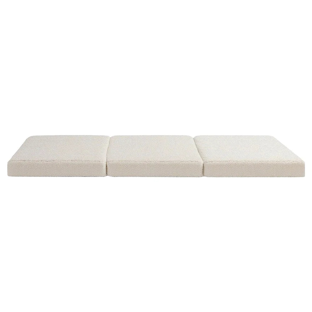 Foldable Mattress Fleece Portable 3 fold Folding Foam