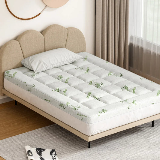 Giselle Bedding Mattress Topper Pillowtop Bamboo 7.5cm